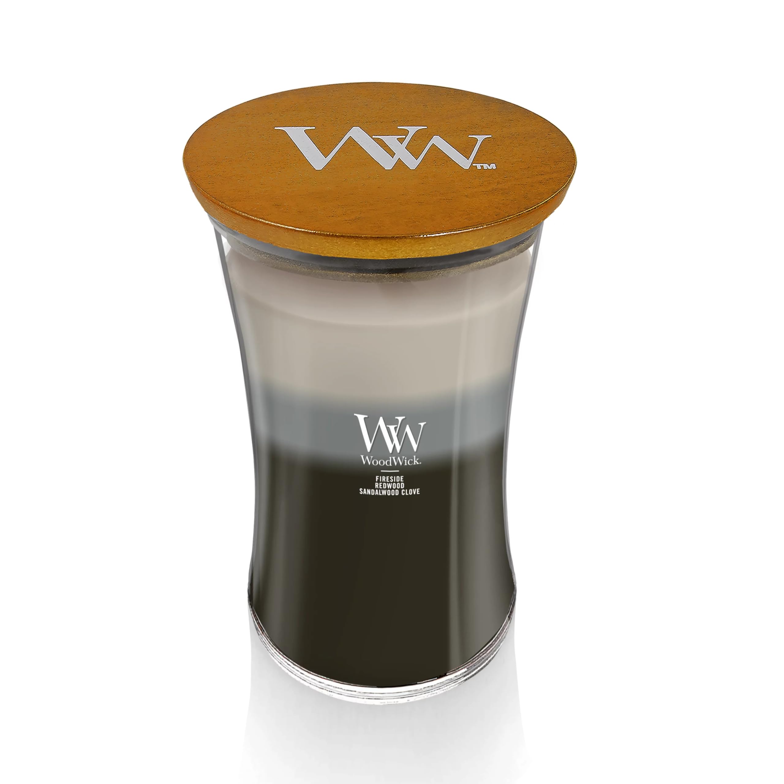 WoodWick Warm Woods détail de la mèche Pluswick crépitante pour ambiance
