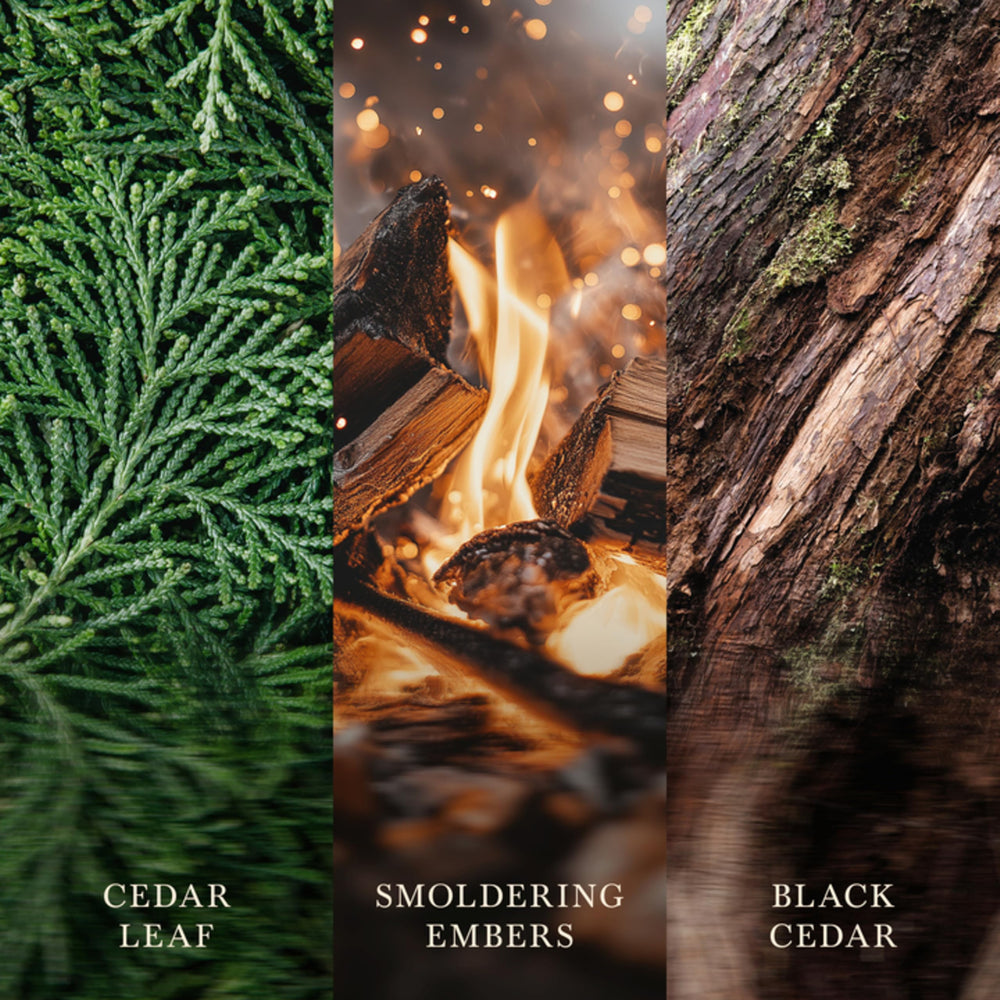 WoodWick wood smoke vue de côté hourglass favorisant une fonte de cire uniforme