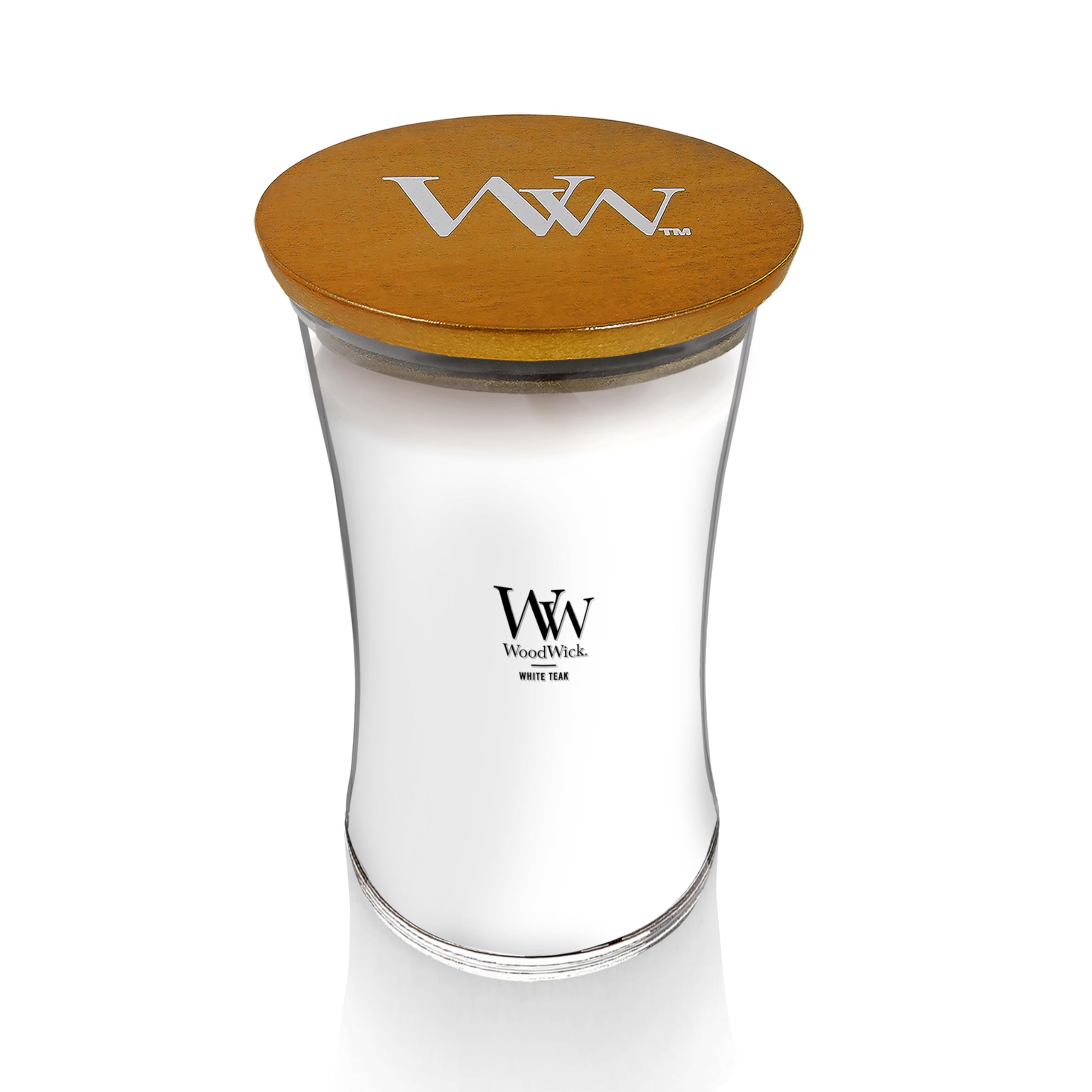 WoodWick(ウッドウィック) gros plan sur la mèche Pluswick en bois, crépitement réaliste