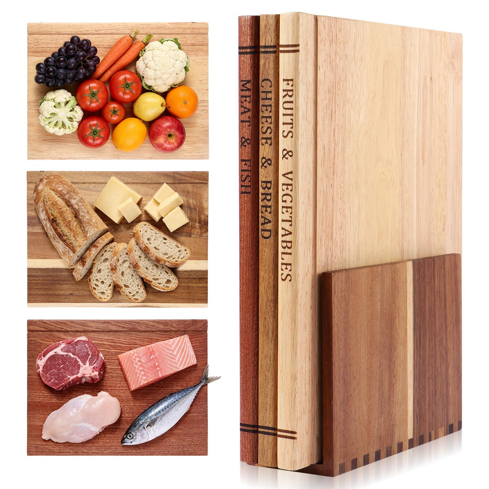 WoofWahouse planche face avant en acacia, design livre pour gain de place