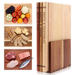WoofWahouse planche face avant en acacia, design livre pour gain de place