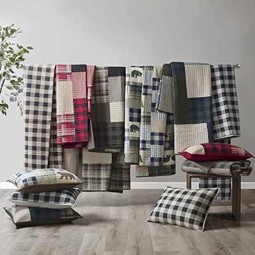 Woolrich coin de lit et coutures révélant finitions soignées et durabilité