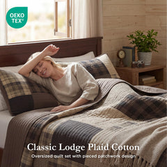 Woolrich couette verso marron uni apportant sobriété et polyvalence décorative