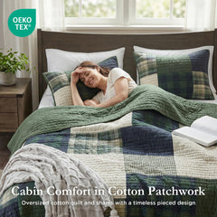 Woolrich Mill Creek zoom sur quilting en canaux montrant maintien du garnissage et durabilité
