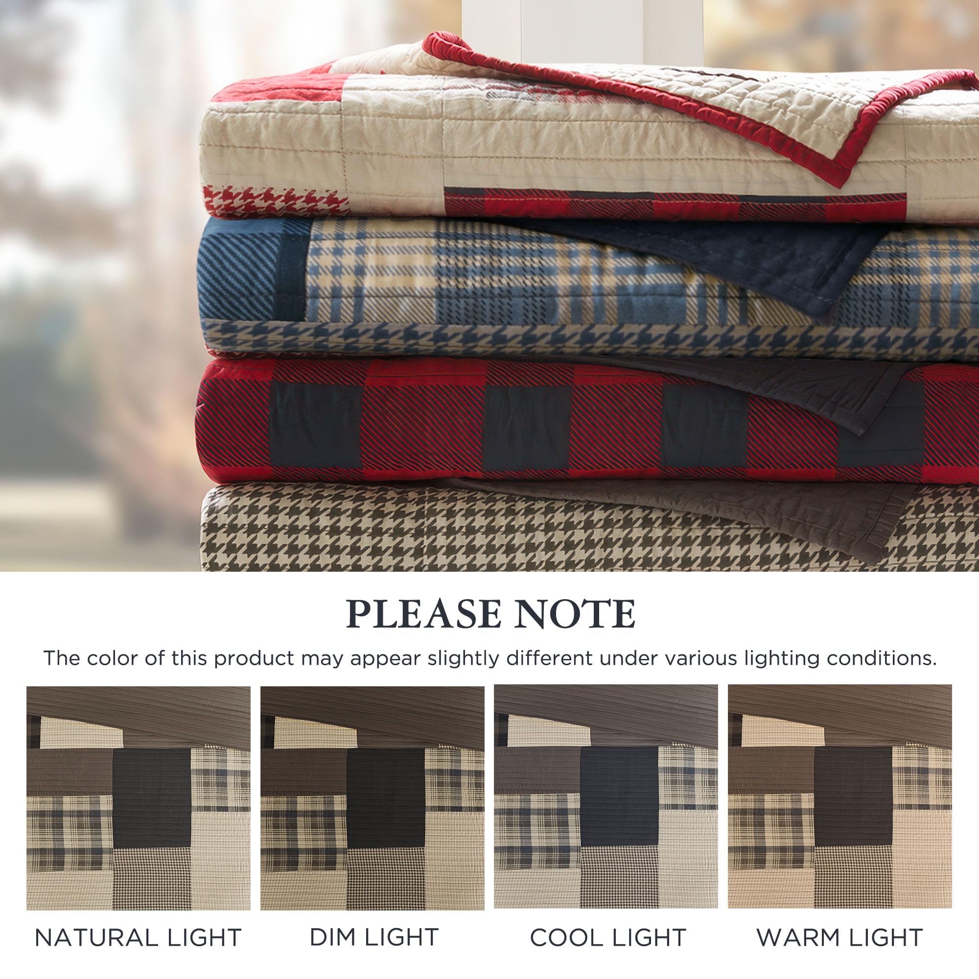 Woolrich jeté utilisé en couche supplémentaire sur lit pour chaleur légère