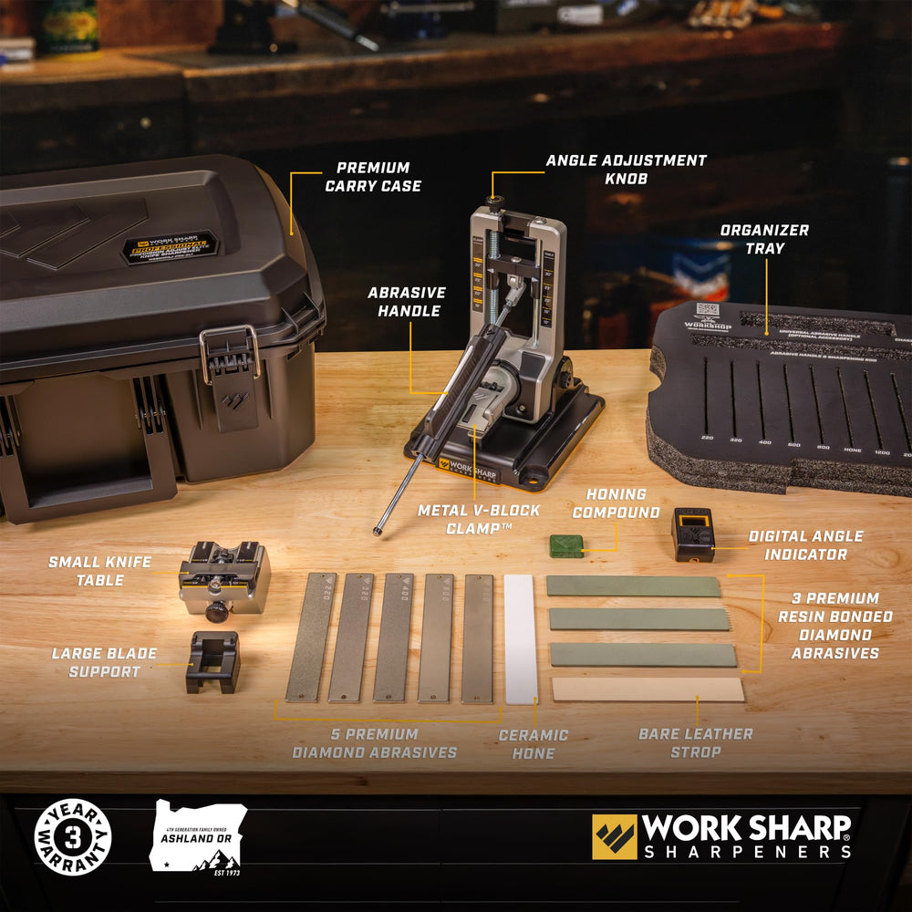Work Sharp plaque diamantée en gros plan pour rectifier rapidement