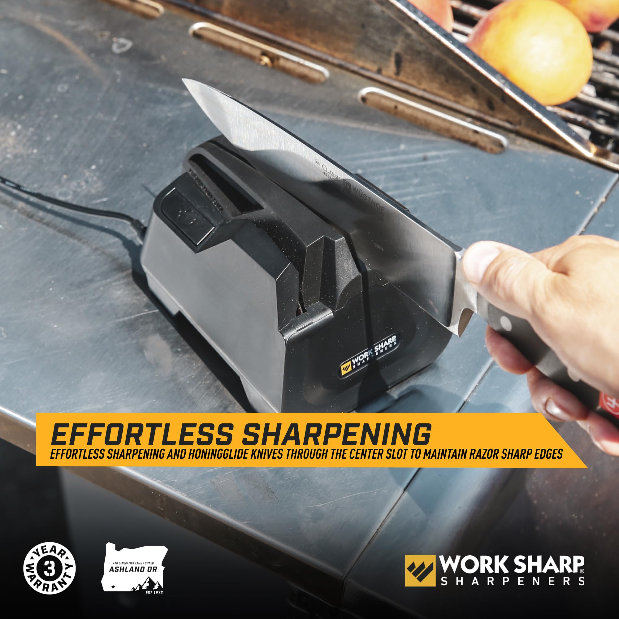 Work Sharp contexte barbecue en cuisine montrant préparation rapide