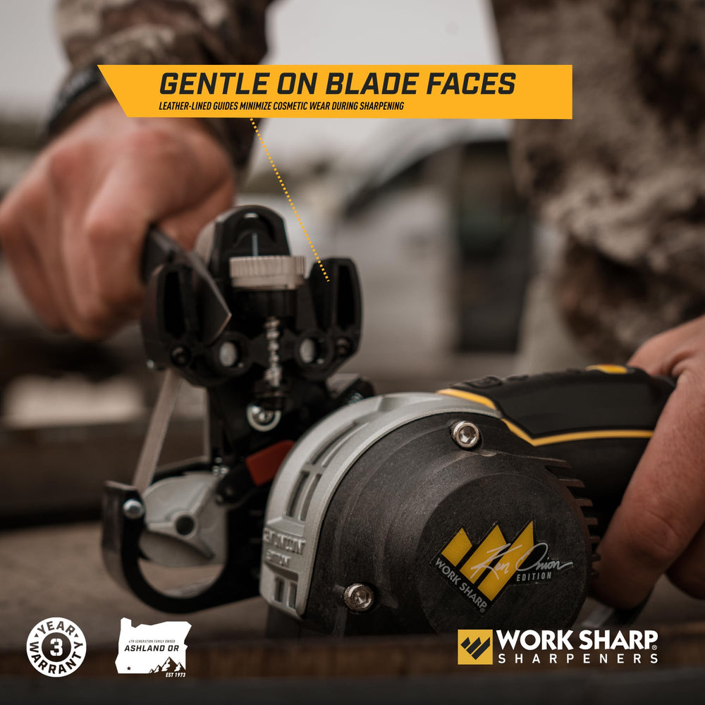WORK SHARP comparaison d’échelle pour visualiser la taille de l’appareil