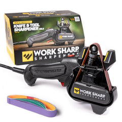 Work Sharp MK2 vue frontale montrant stabilité et design compact pour gain de place