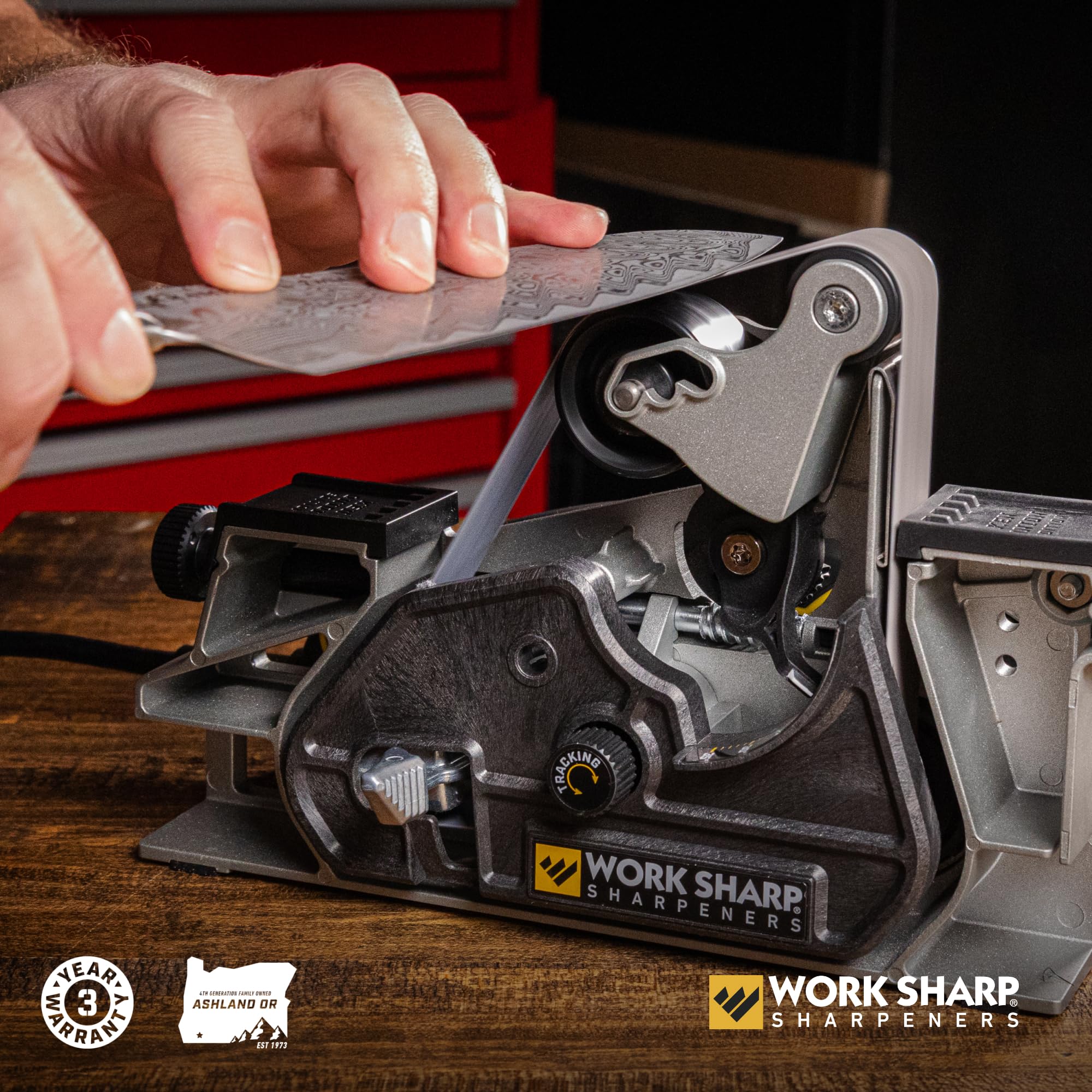 Work Sharp panneau de commandes et molettes pour réglages rapides