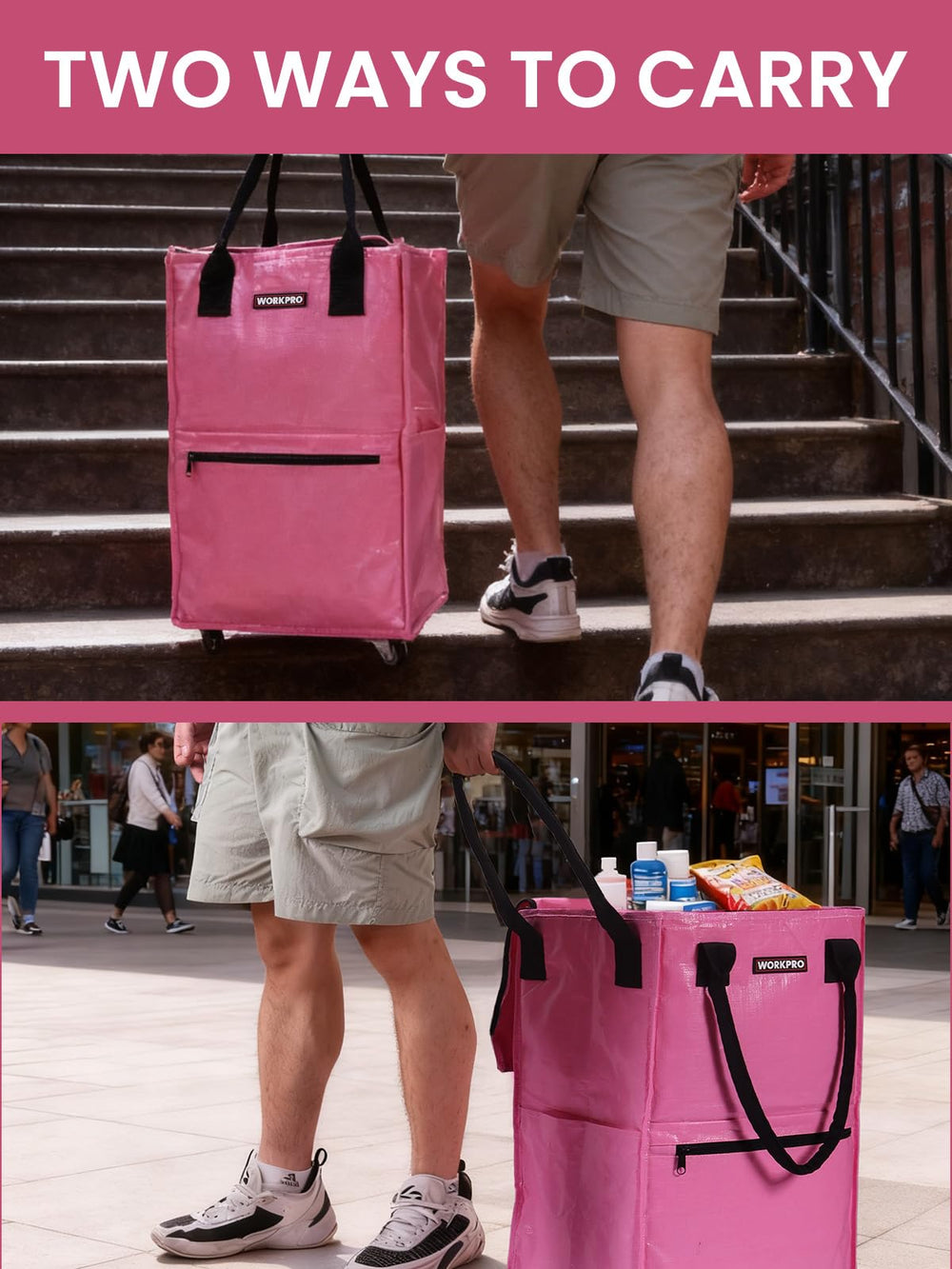 WORKPRO sac plié compact pour rangement peu encombrant