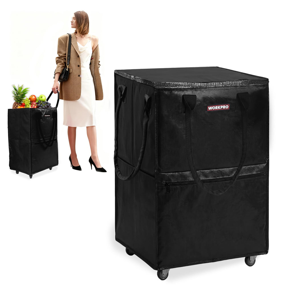 WORKPRO vue face du sac à roulettes montrant robustesse et capacité