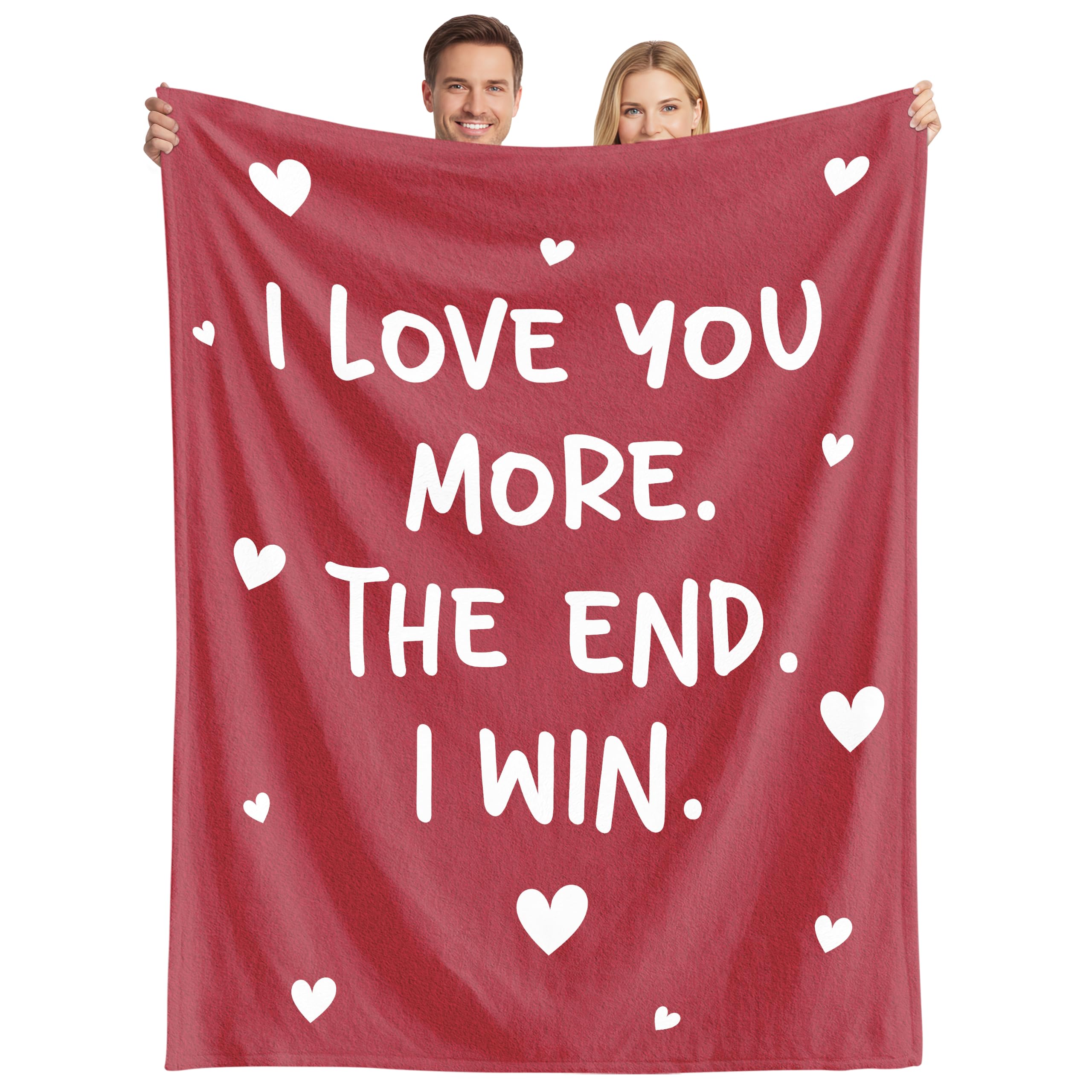 WRAPIX couverture face imprimée montrant le message romantique et offrant chaleur