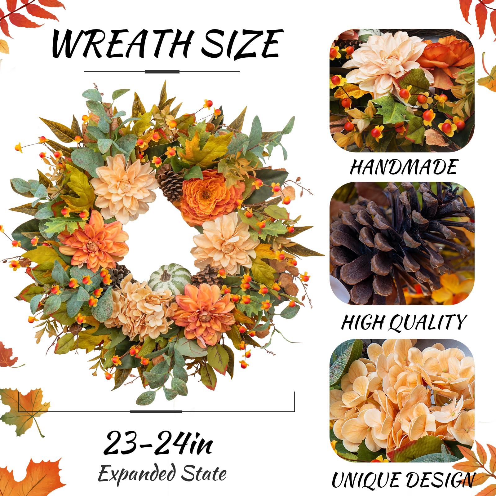 wreathqueen gros plan dahlia en soie texture réaliste et durable