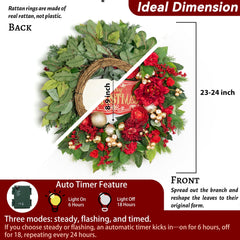 wreathqueen guirlande LED illuminée crée ambiance chaleureuse