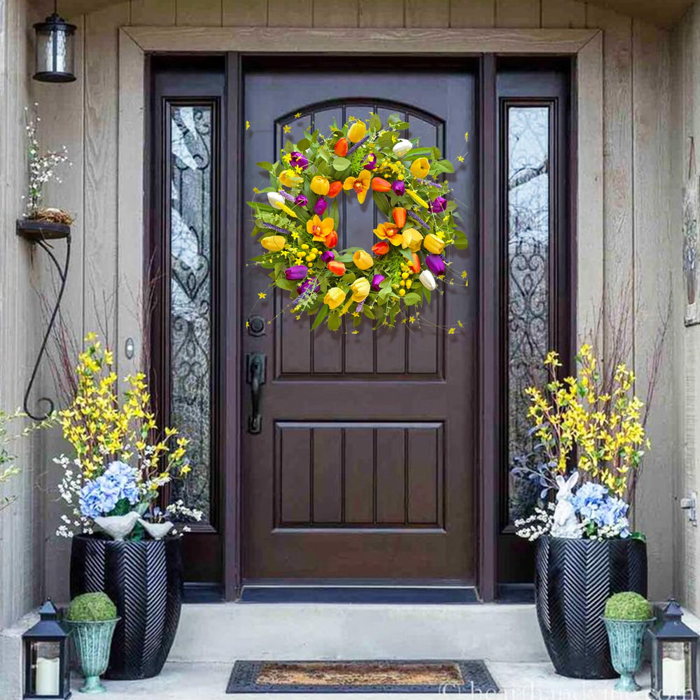 wreathqueen gros plan tulipes en soie réalistes apportant charme