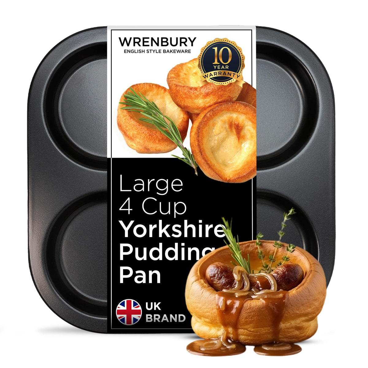 Wrenbury face avant du plateau montrant six cavités, facilite des puddings plus grands