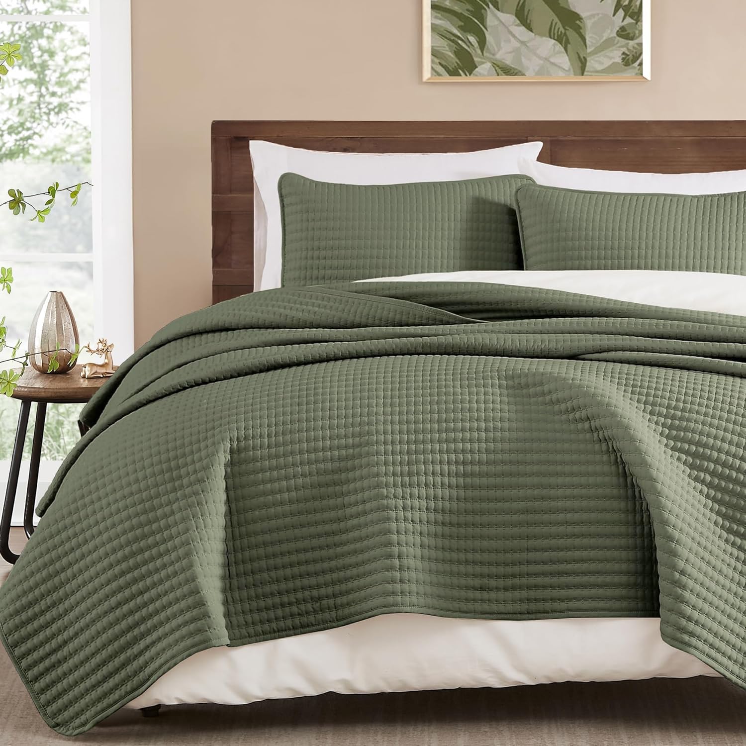 WRENSONGE couette face olive green montrant style et confort