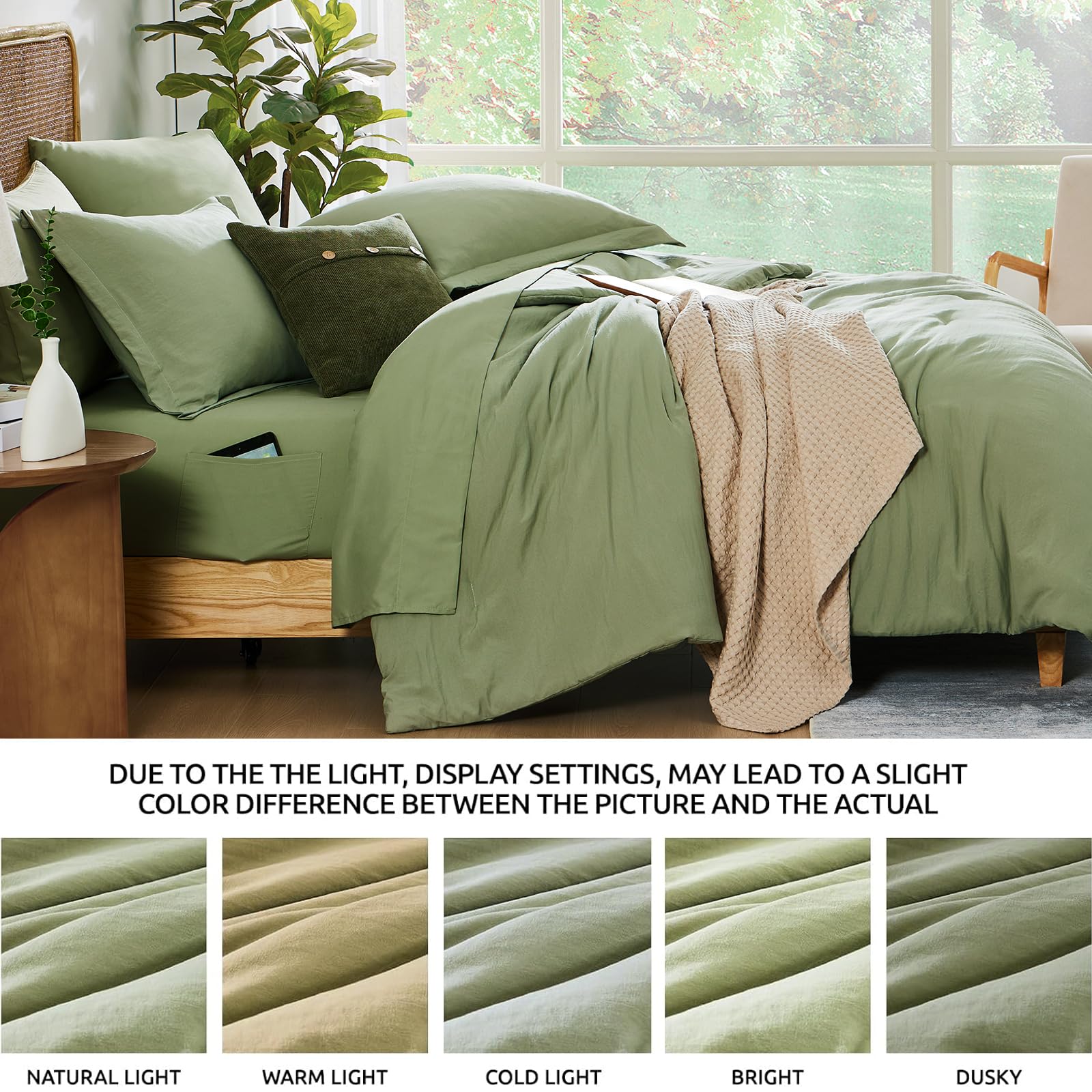 WRENSONGE chambre décorée sage green illustrant ambiance apaisante