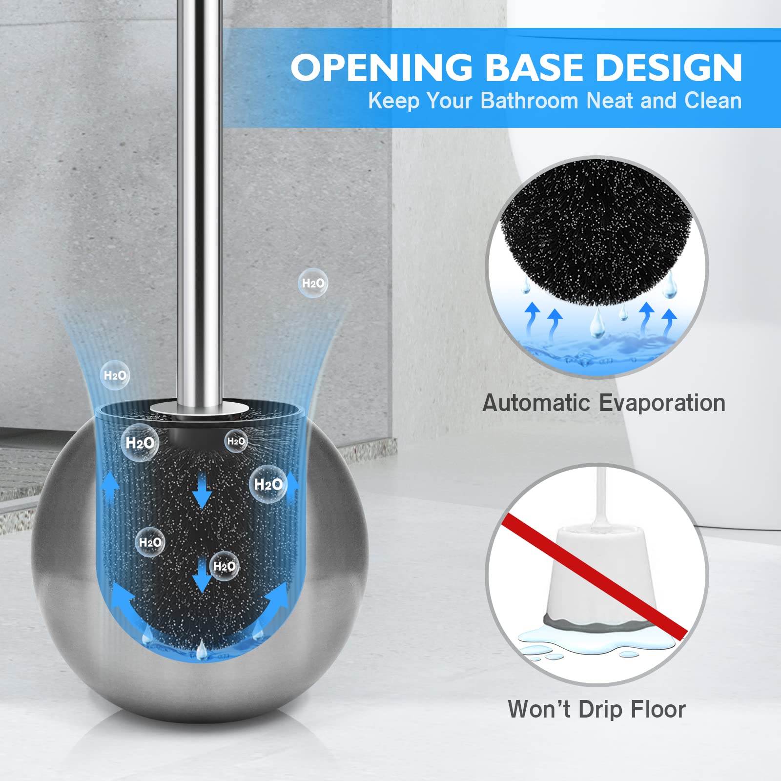 Wsedor brosse utilisée sur cuvette pour nettoyage efficace