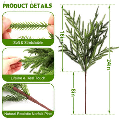 Wsorik zoom sur aiguilles de pin, texture real touch naturelle