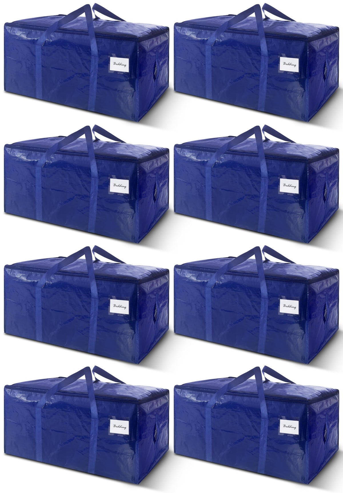 WTREE sac de déménagement face bleu foncé montrant grande capacité