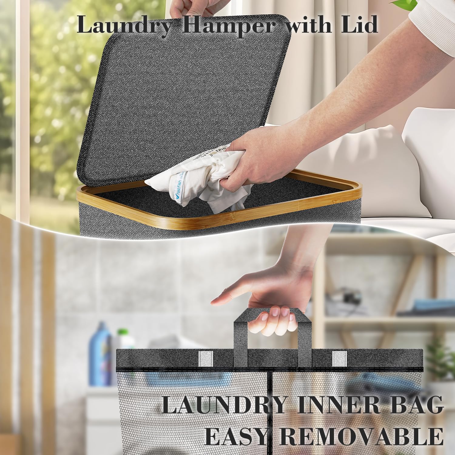 Wuevu panier plié sous un lit, gain de place maximal pour petits espaces