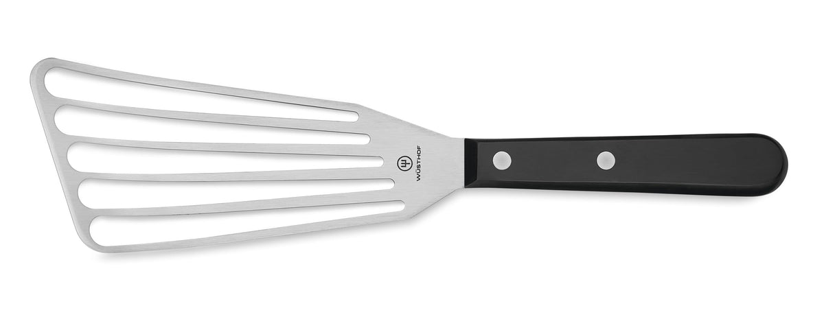 Wüsthof spatule décalée face avant montrant forme et fentes pour un service précis