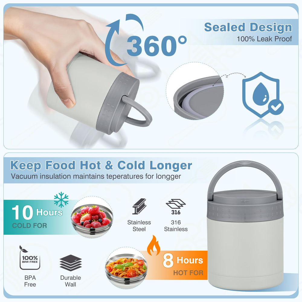 WyfKyd sac repas en nylon contenant la boîte, le thermos et le tumbler, transport pratique