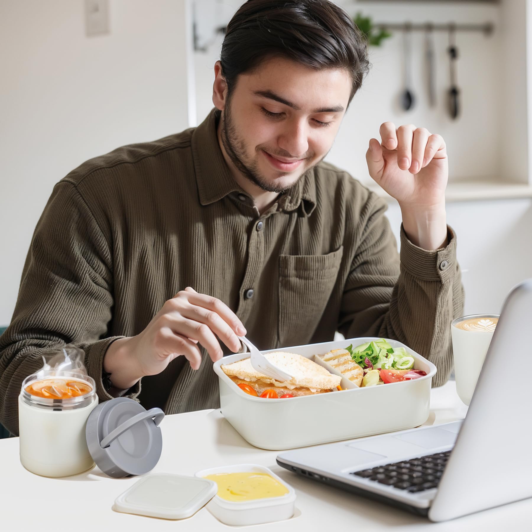 WyfKyd set en usage à l'école et au bureau, repas complet sans emballage jetable
