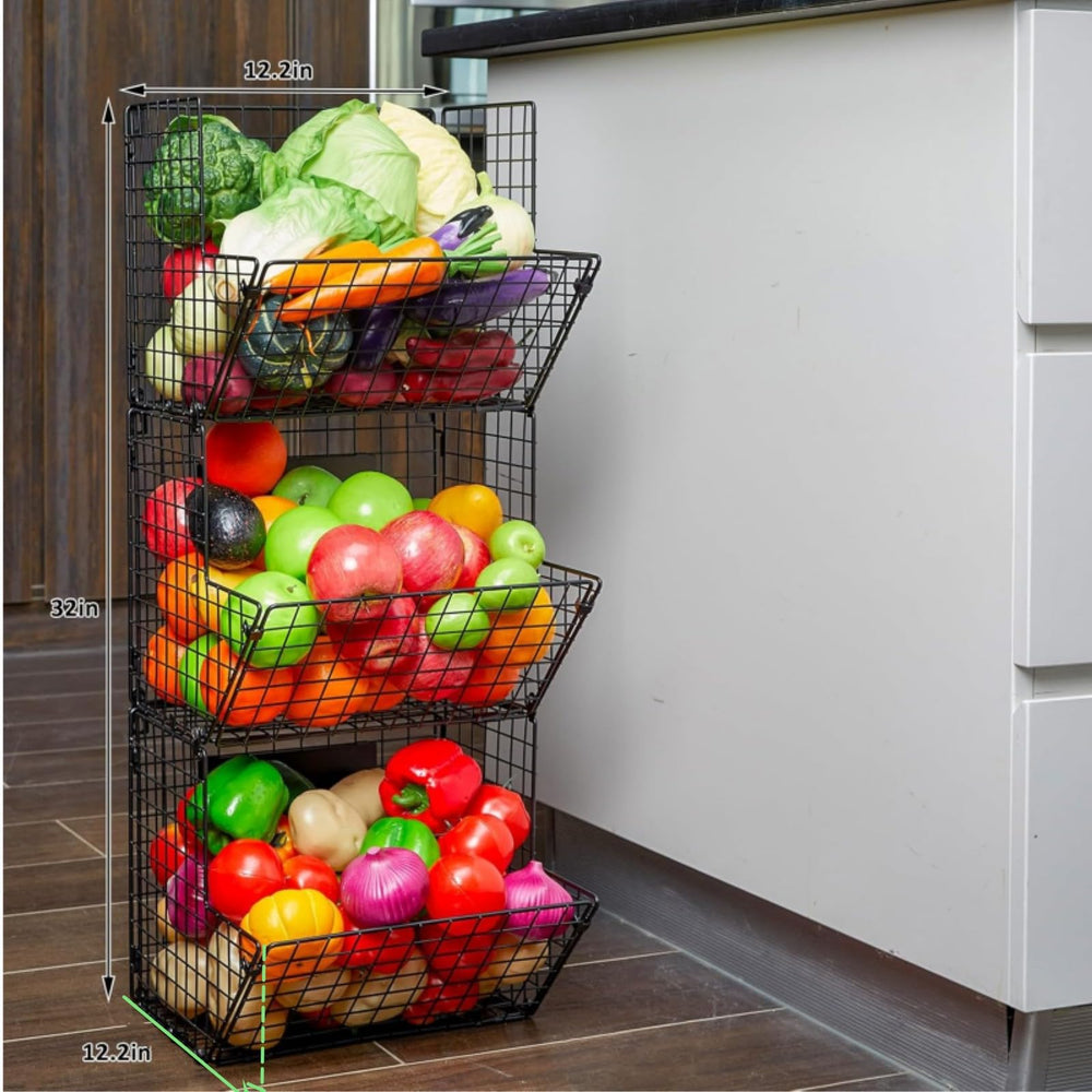 X-cosrack en cuisine rangement fruits pour accès rapide
