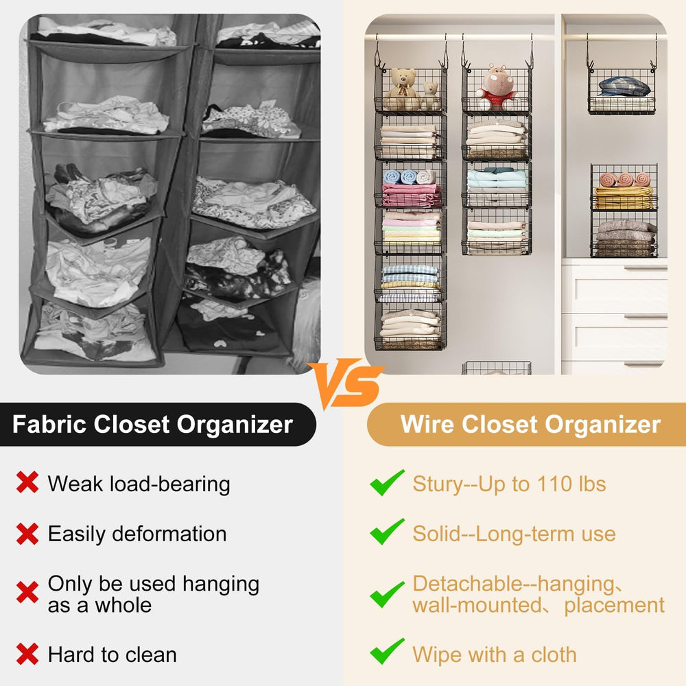 X-cosrack en usage dans placard avec pulls, rangement clair et accessible