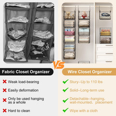 X-cosrack en usage dans placard avec pulls, rangement clair et accessible