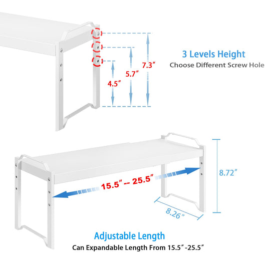 X-cosrack extension longueur réglable démontrant adaptation à divers placards