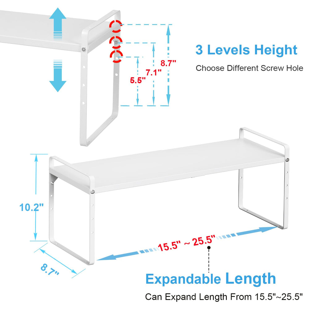 X-cosrack plateau extensible illustrant l'ajustement de longueur pour optimiser l'espace