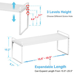 X-cosrack plateau extensible illustrant l'ajustement de longueur pour optimiser l'espace