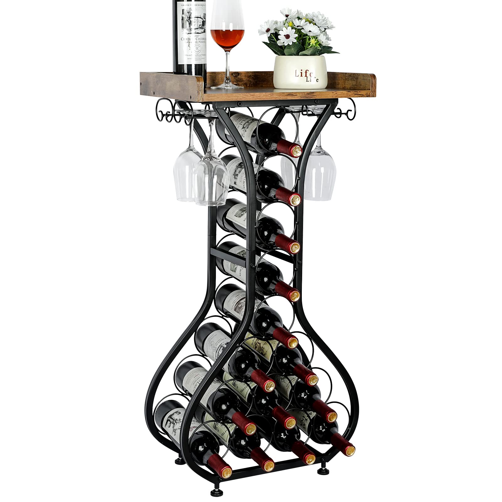 X-cosrack vue face montrant rangement stable et capacité 14 bouteilles