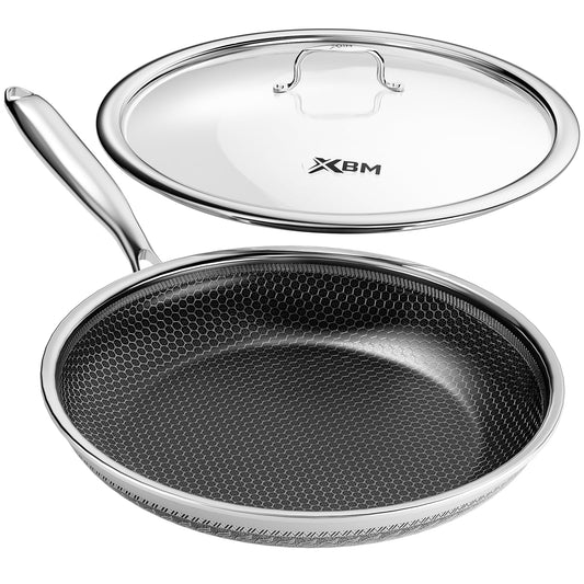 XBM poêle face avant avec couvercle offrant cuisson polyvalente