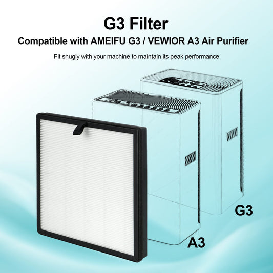 XBWW gros plan du filtre avec préfiltre visible pour capture de poussière