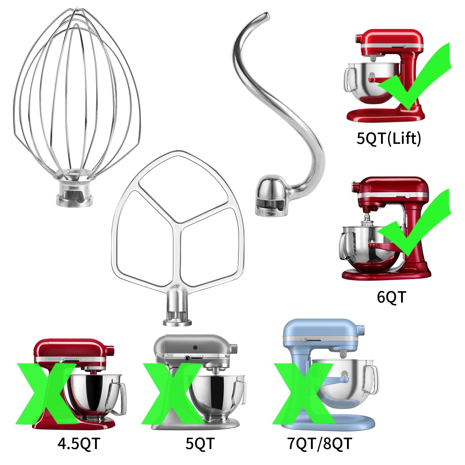 XINBOOGQ accessoires montés sur robot KitchenAid démontrant compatibilité