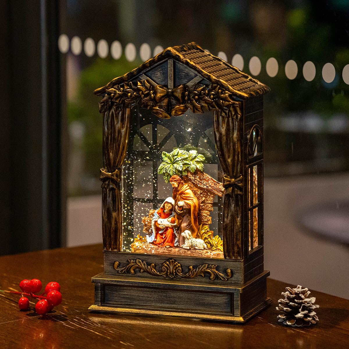 Xindian scène décorative posée sur une table de salon pour ambiance festive