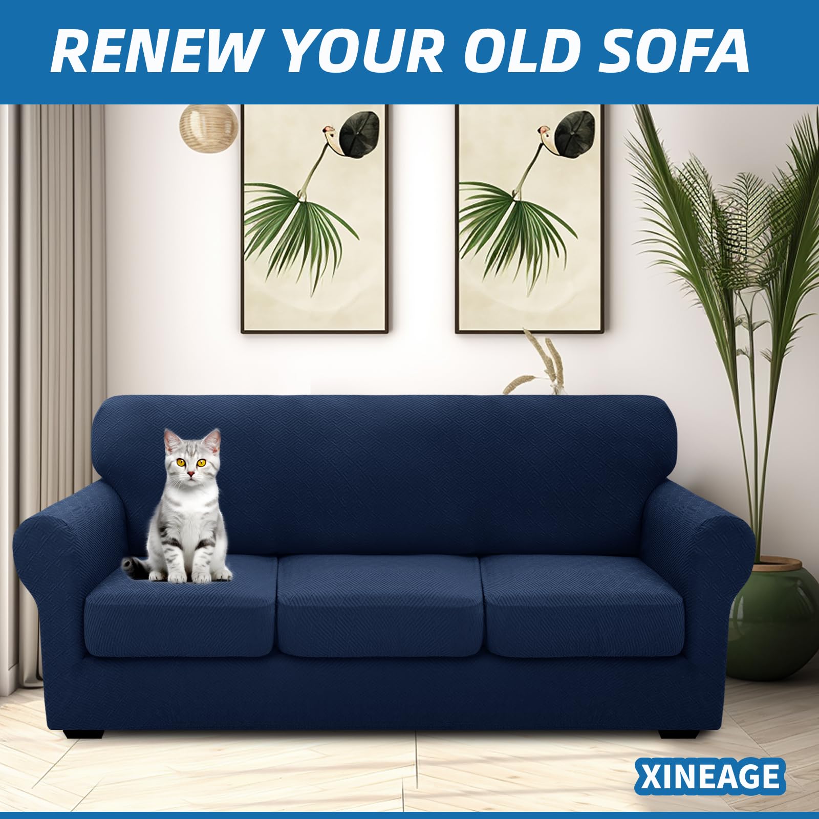XINEAGE housse accoudoir montrant couverture complète et finition
