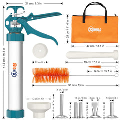 XINQIAO tube en aluminium gros plan illustrant matériau alimentaire durable