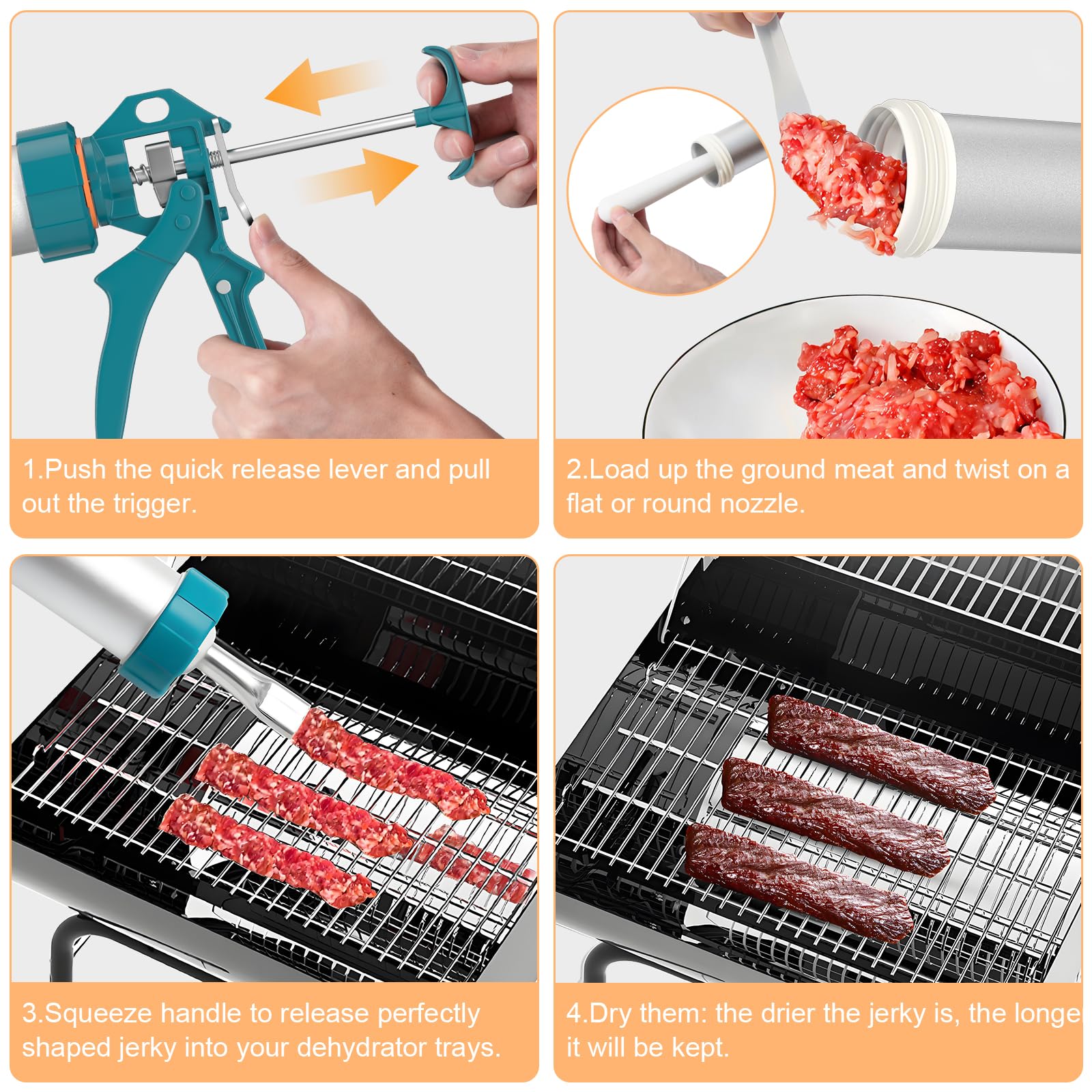 XINQIAO pistolet utilisé en cuisine pour extruder jerky frais et uniforme