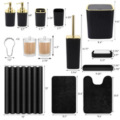 XLHOMO distributeurs et plateau noirs illustrant rangement pratique et élégant