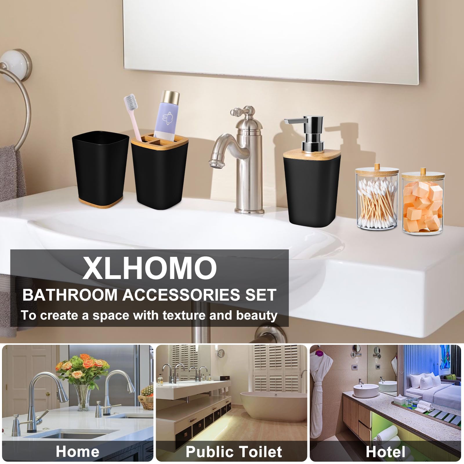 XLHOMO poubelle compacte à côté lavabo, gain de place pratique
