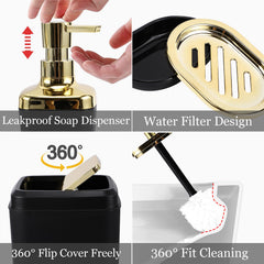 XLHOMO poubelle et couvercle, design compact pour gain de place