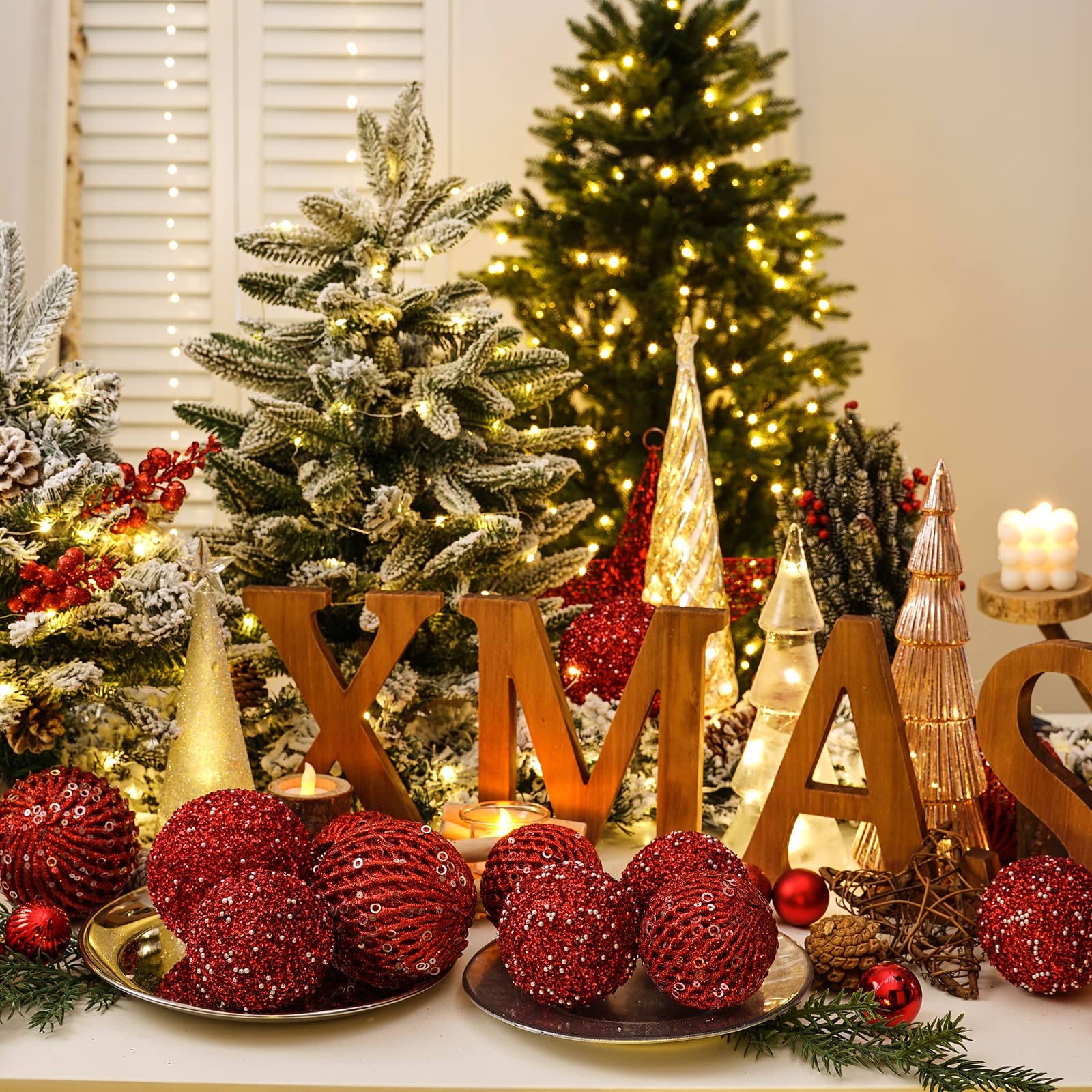 XmasExp boule suspendue à une guirlande, facile à installer
