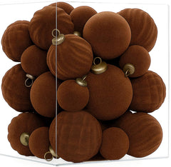 XmasExp boule velours vue de face apportant chaleur décorative