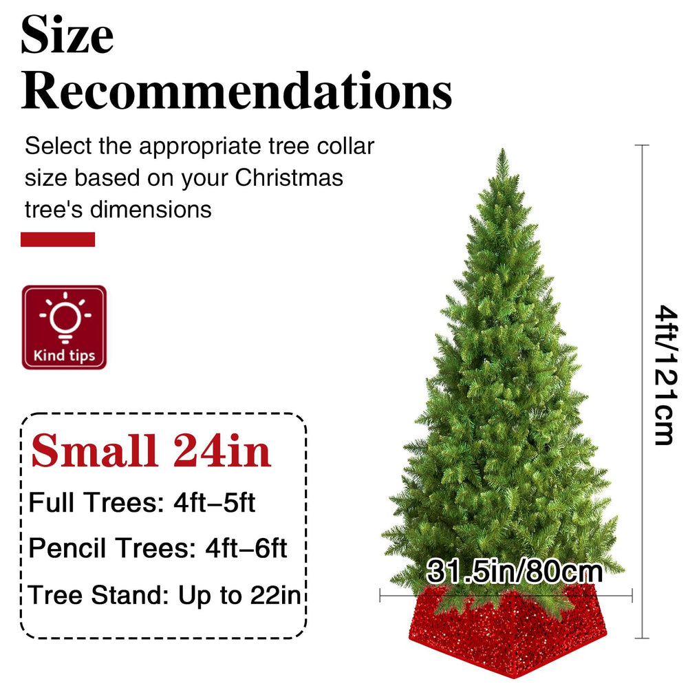 XmasExp collerette installée sur un sapin entier apportant une base soignée